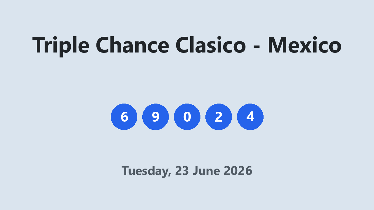 Triple Chance Clasico results 23 June 2026