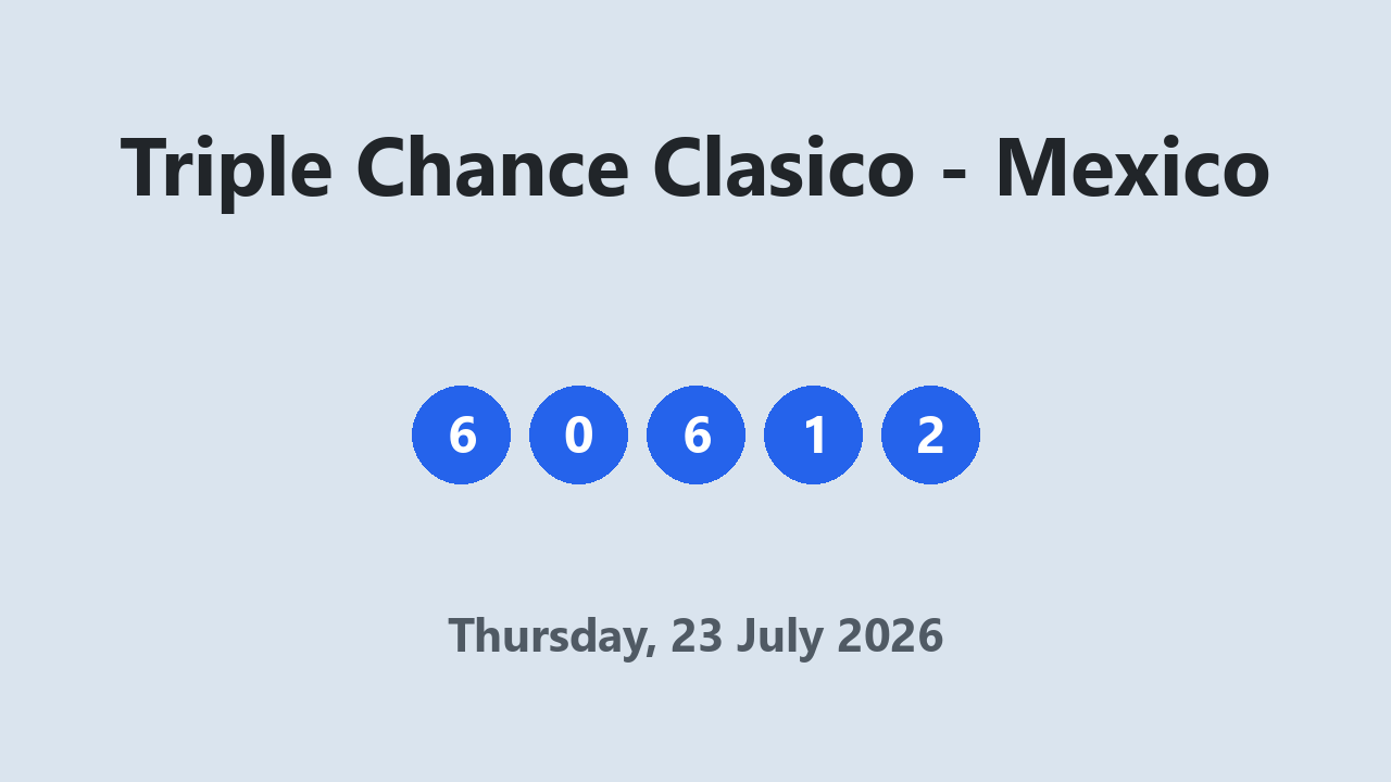 Triple Chance Clasico results 23 July 2026