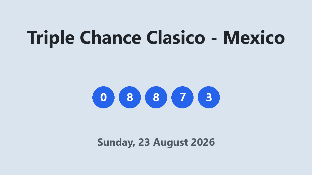 Triple Chance Clasico results 23 August 2026