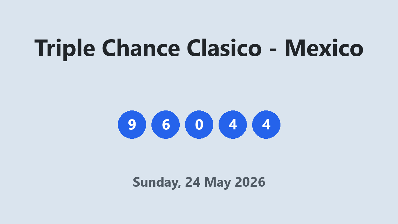 Triple Chance Clasico results 24 May 2026