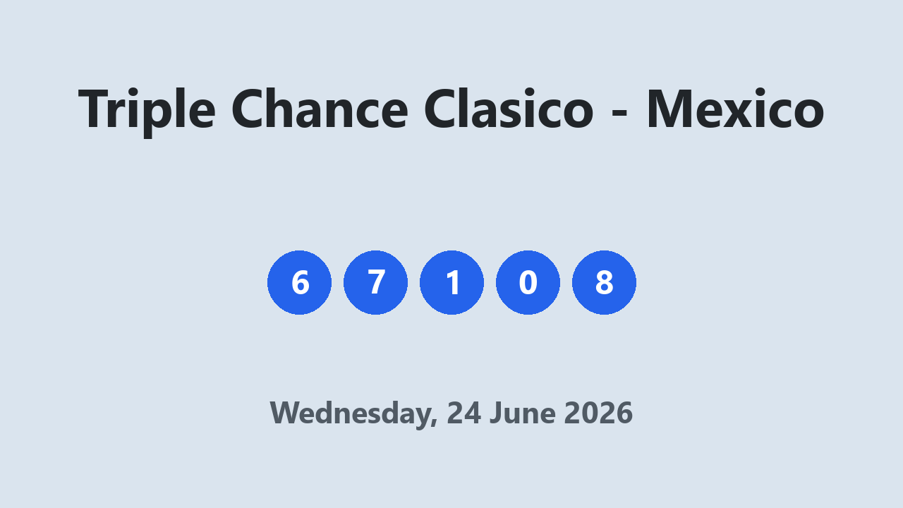 Triple Chance Clasico results 24 June 2026