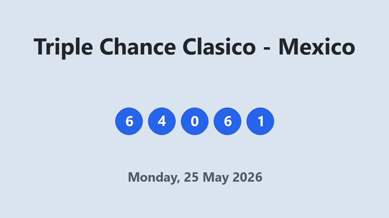 Triple Chance Clasico results 25 May 2026