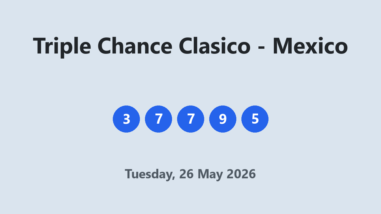 Triple Chance Clasico results 26 May 2026