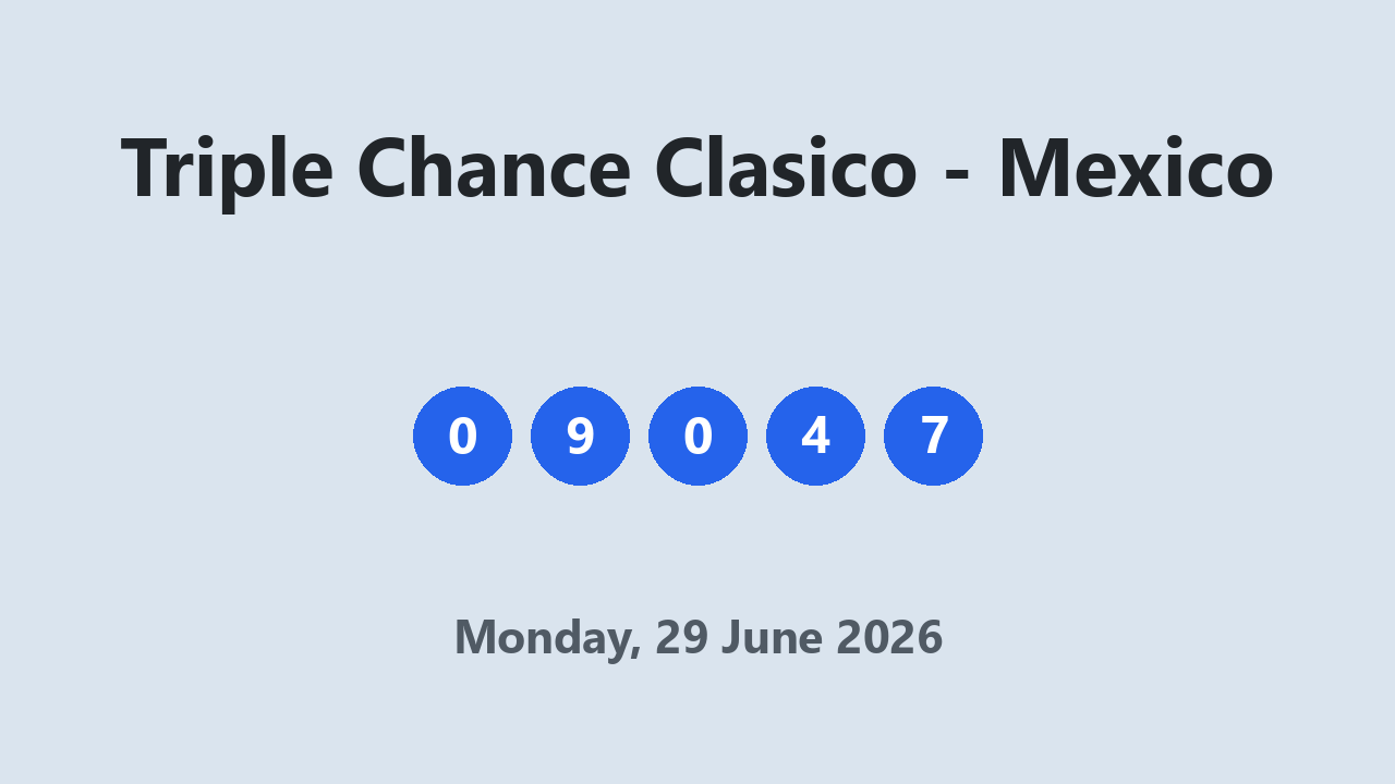Triple Chance Clasico results 29 June 2026