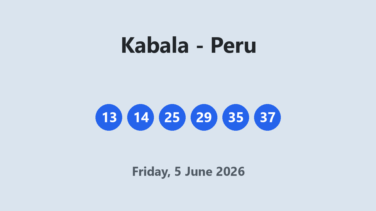 Kabala results 5 June 2026