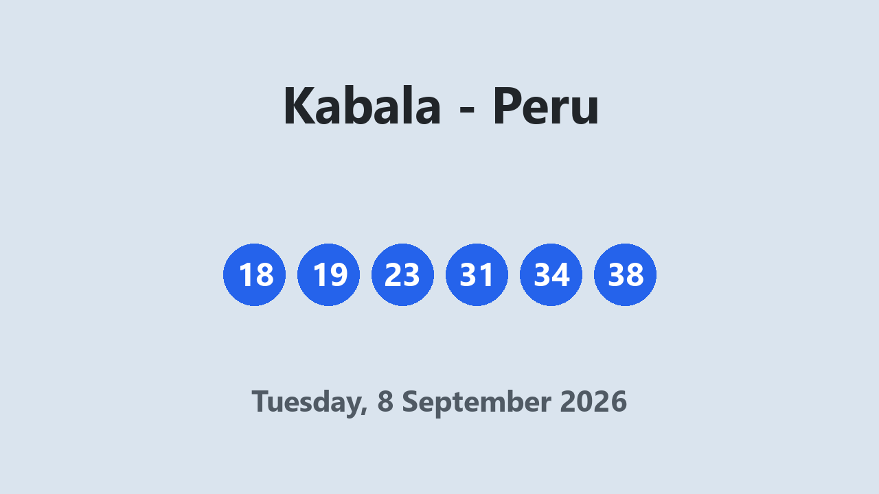 Kabala results 8 September 2026