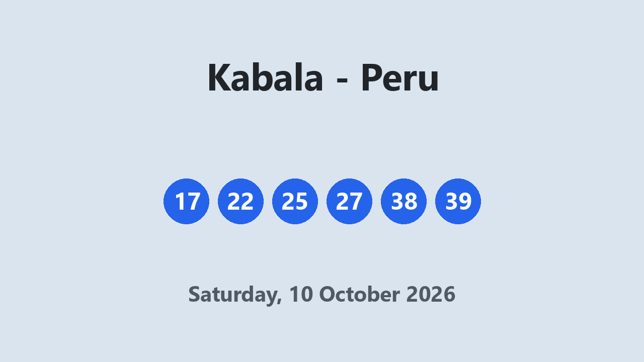 Kabala results 10 October 2026