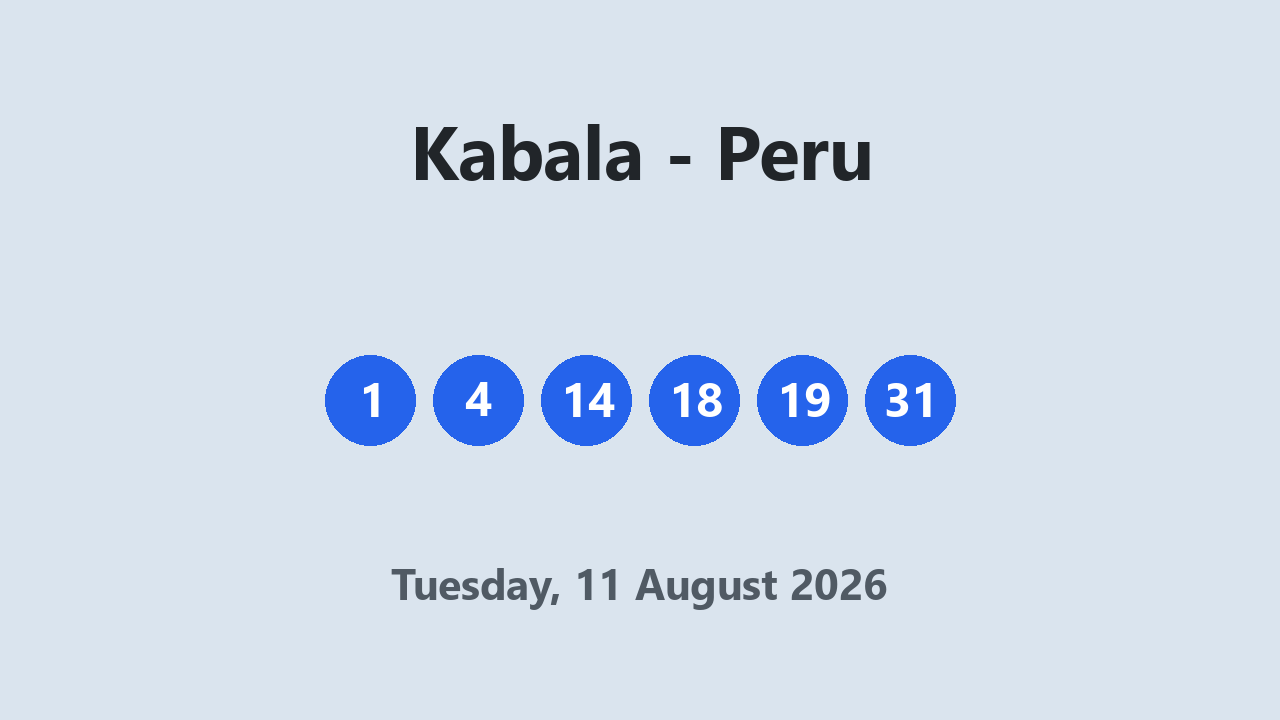 Kabala results 11 August 2026