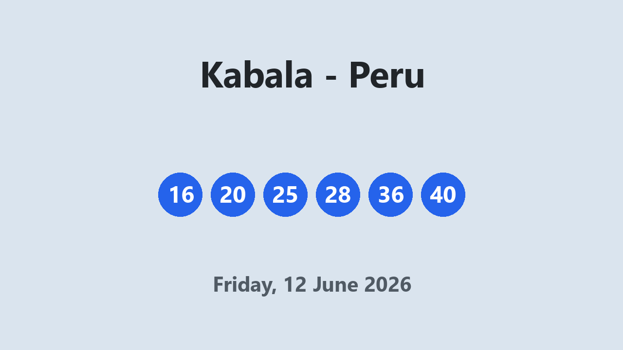Kabala results 12 June 2026