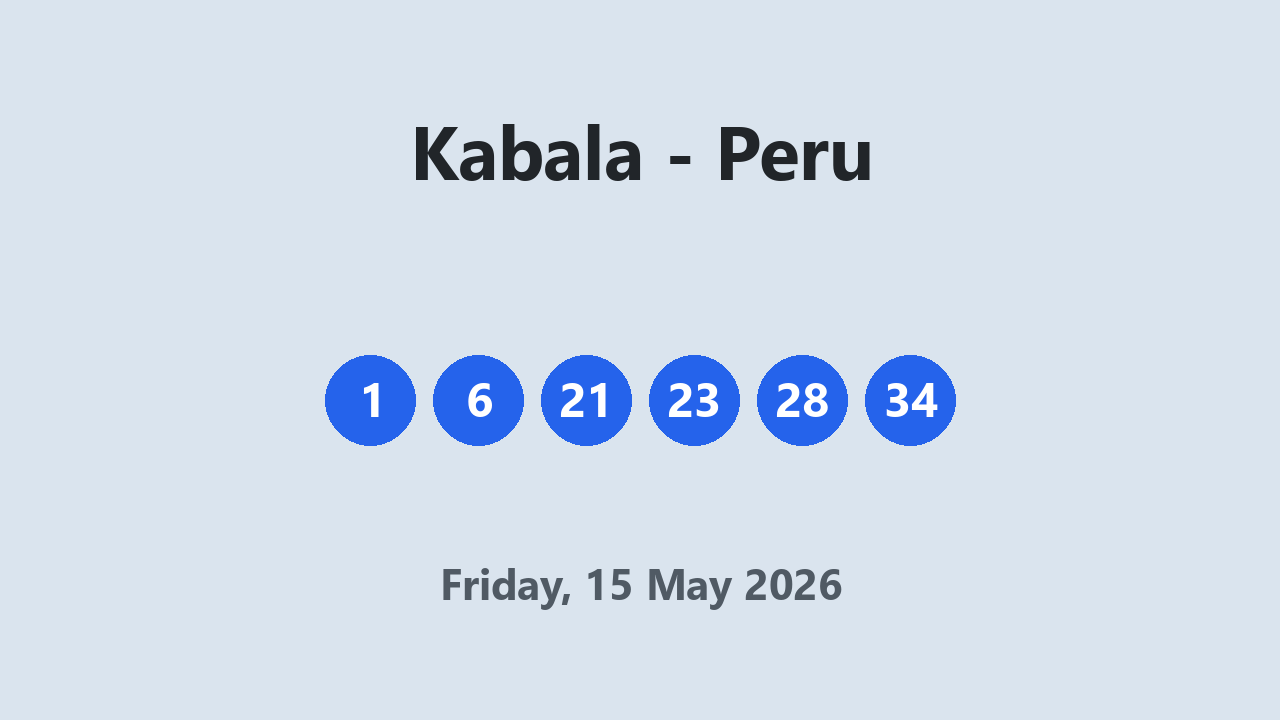 Kabala results 15 May 2026