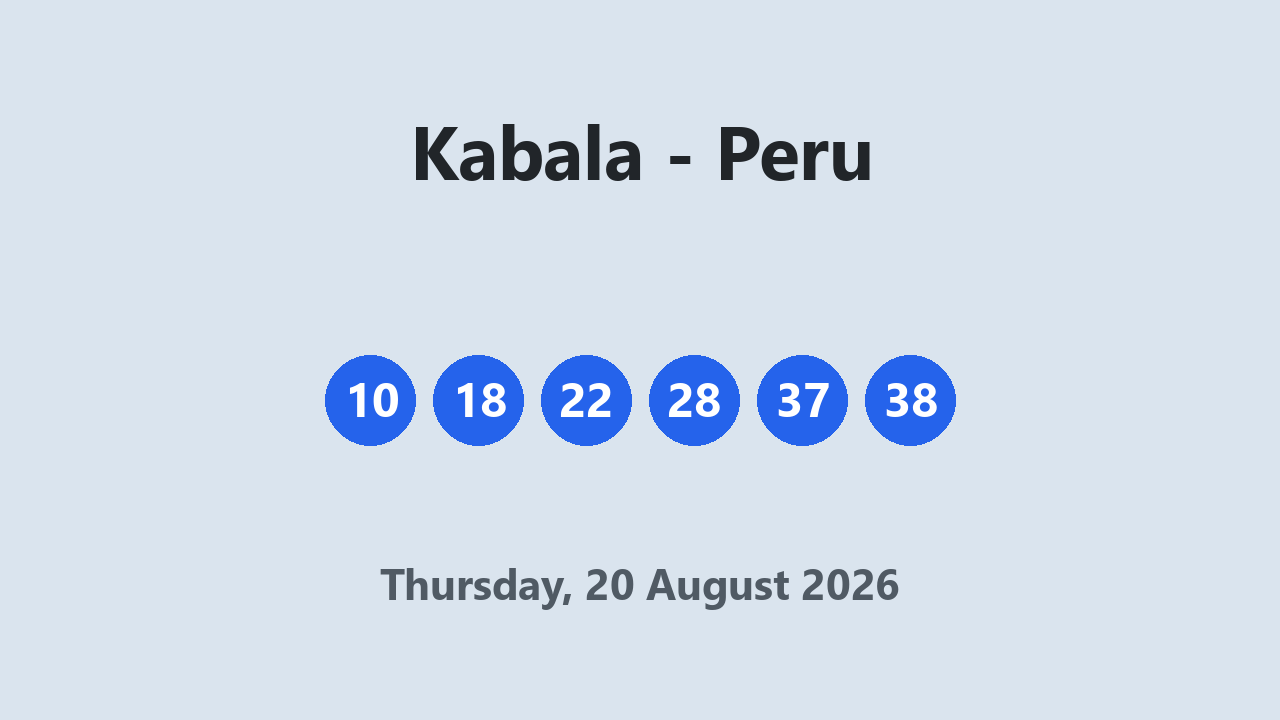 Kabala results 20 August 2026