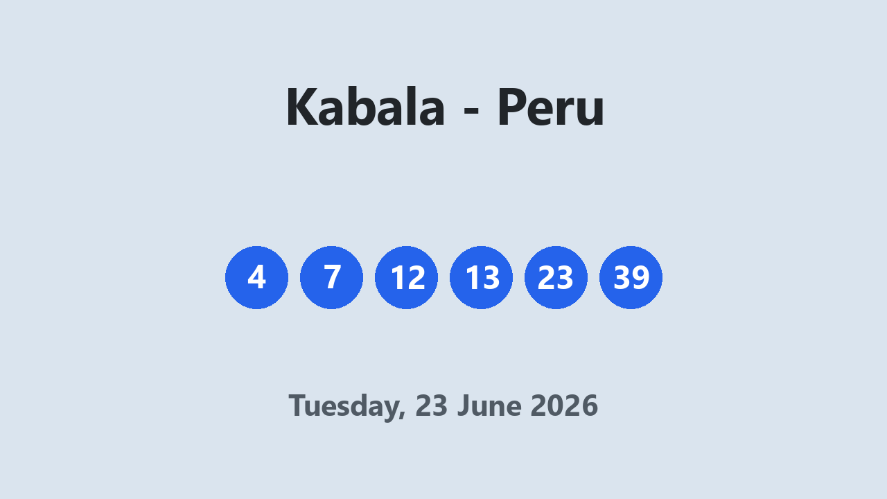 Kabala results 23 June 2026