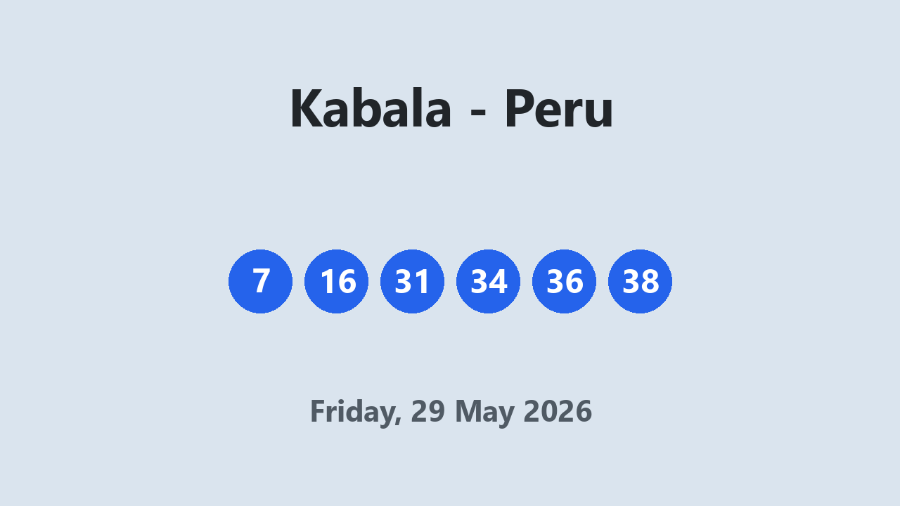 Kabala results 29 May 2026