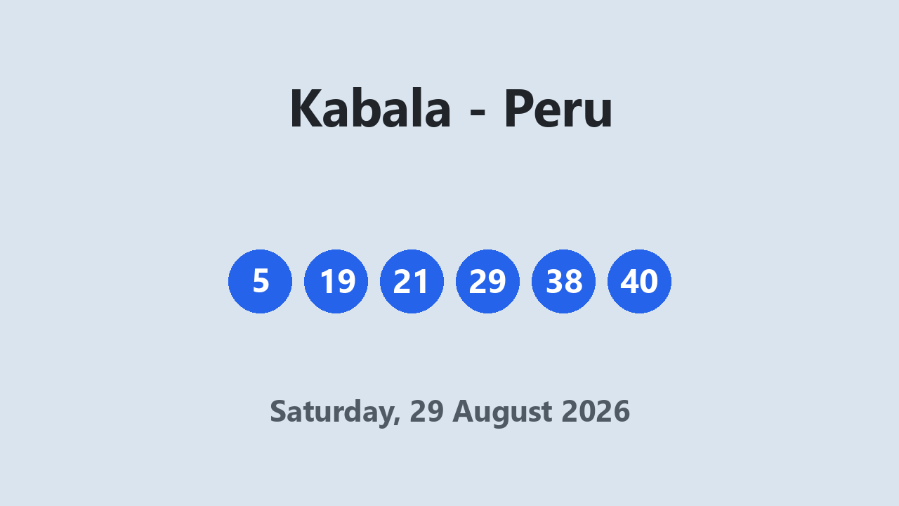 Kabala results 29 August 2026