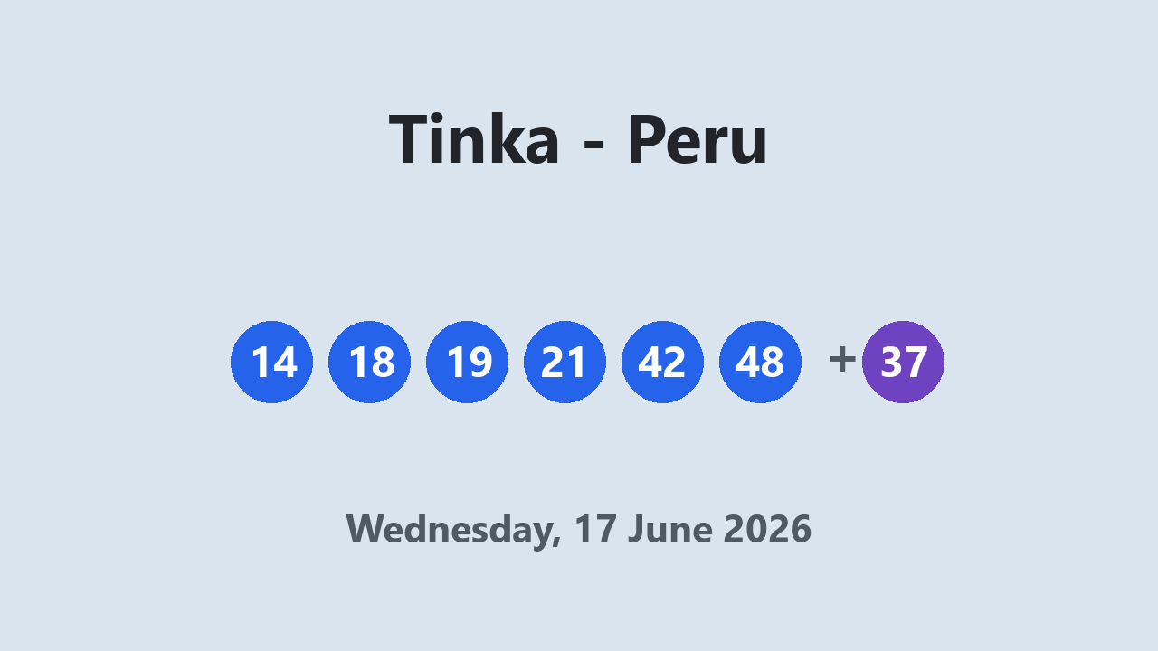 Tinka results 17 June 2026