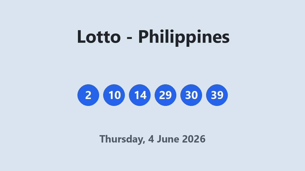 Lotto results 4 June 2026