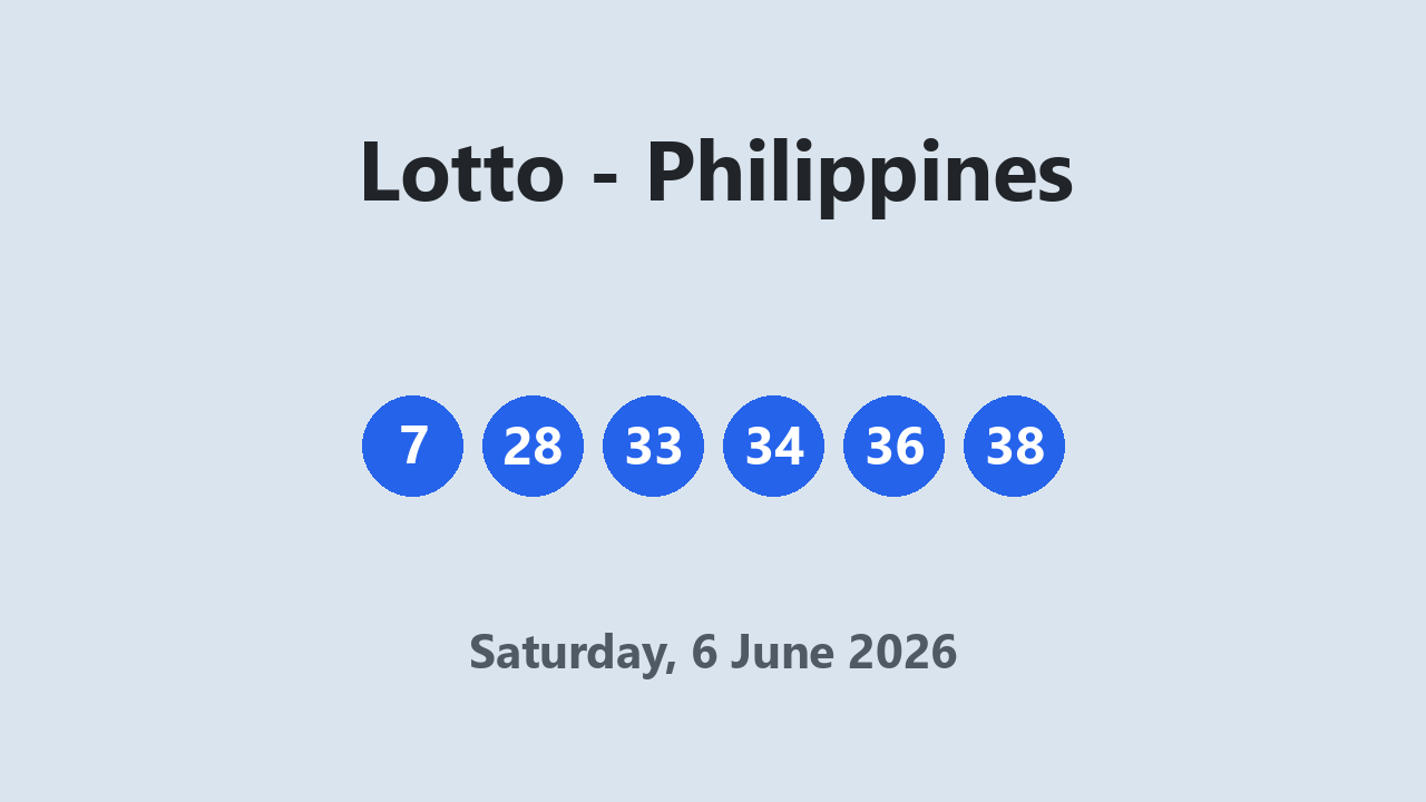 Lotto results 6 June 2026