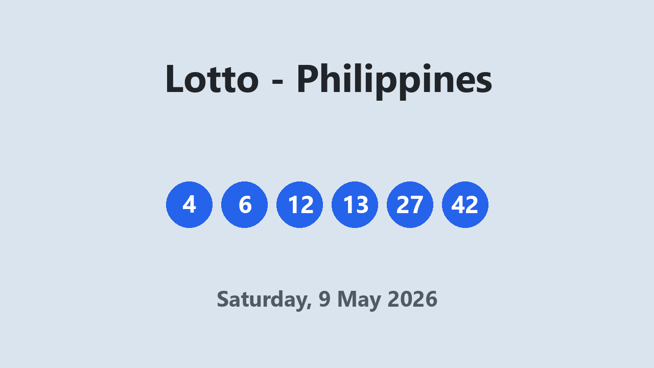 Lotto results 9 May 2026