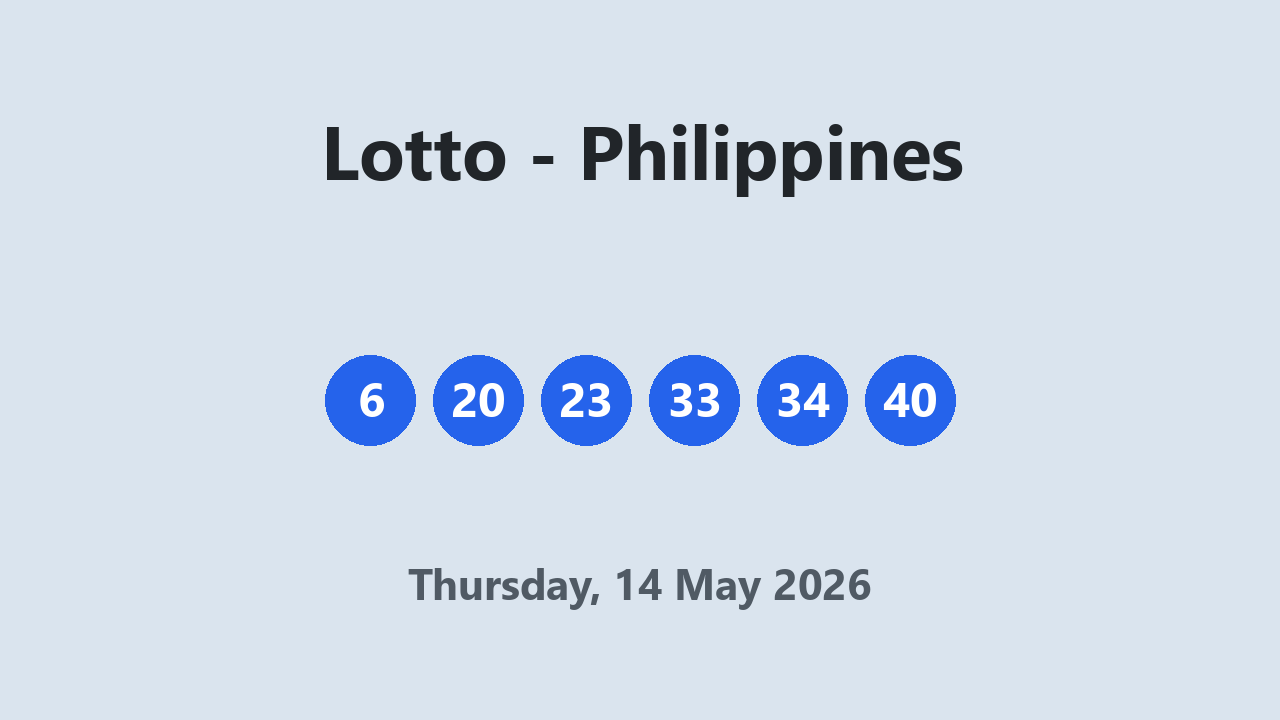 Lotto results 14 May 2026