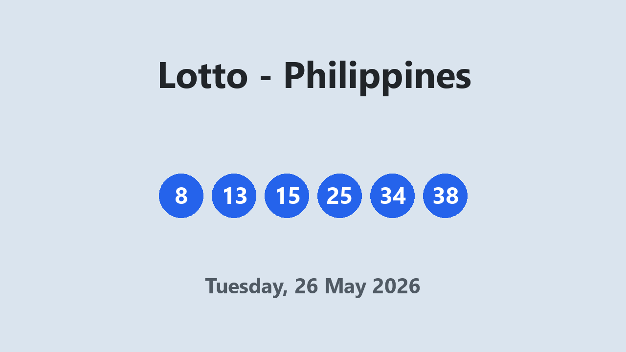 Lotto results 26 May 2026