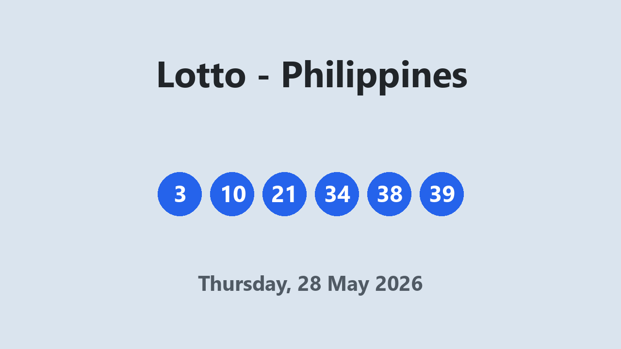 Lotto results 28 May 2026