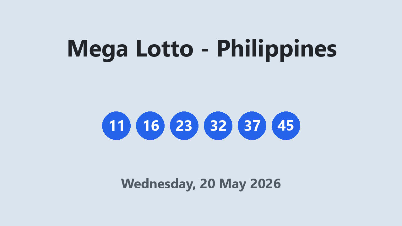 Mega Lotto results 20 May 2026