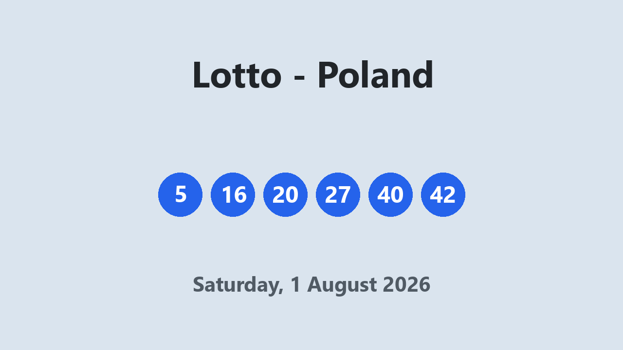 Lotto results 1 August 2026