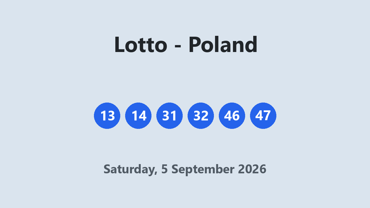 Lotto results 5 September 2026