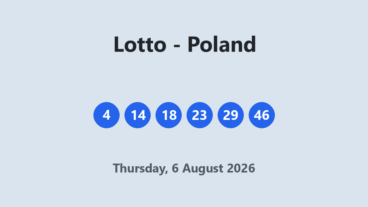 Lotto results 6 August 2026