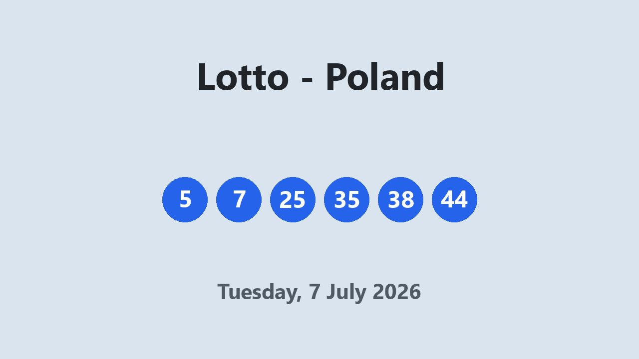 Lotto results 7 July 2026