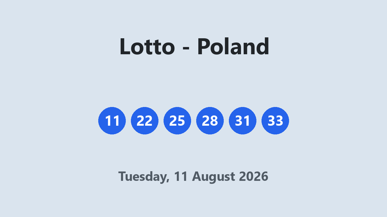 Lotto results 11 August 2026