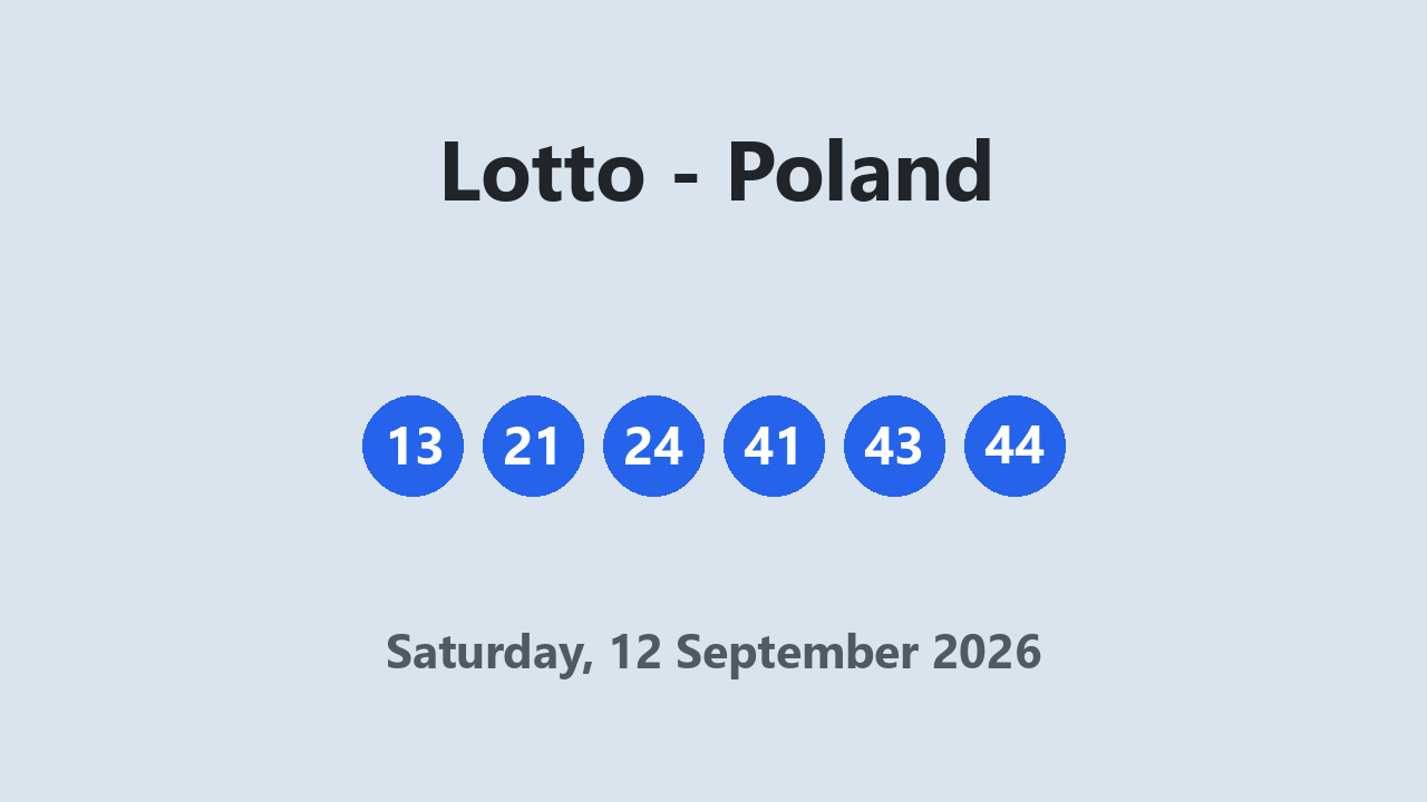 Lotto results 12 September 2026