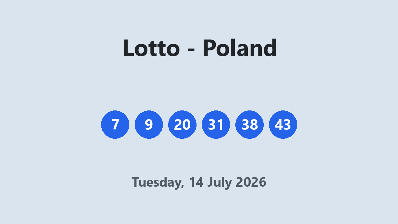 Lotto results 14 July 2026