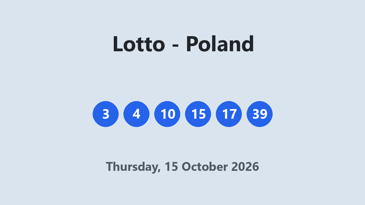 Lotto results 15 October 2026