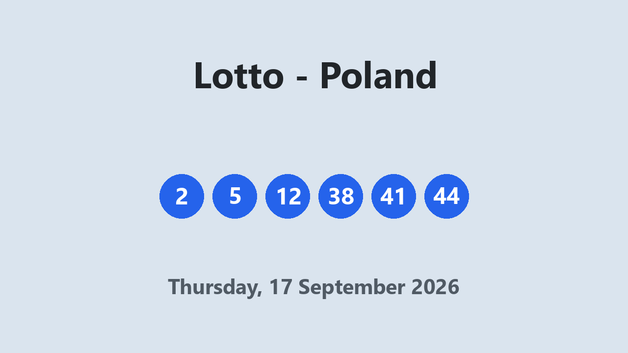 Lotto results 17 September 2026
