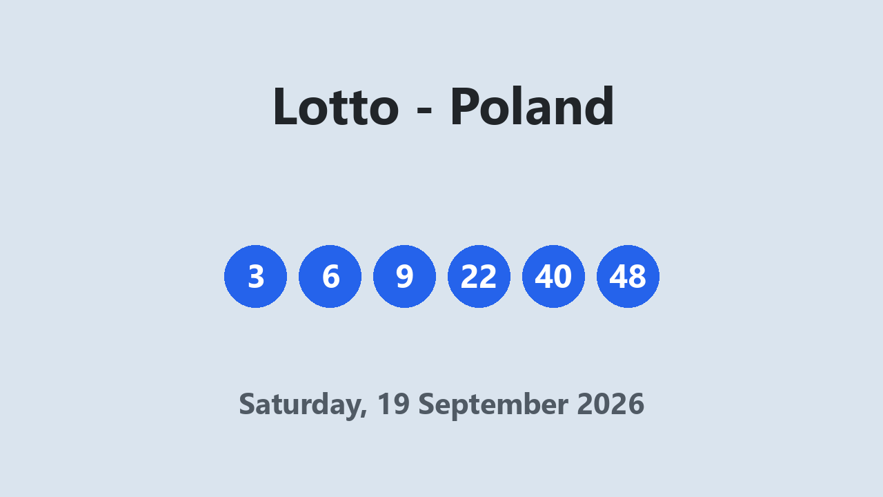 Lotto results 19 September 2026