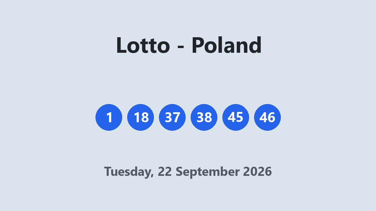 Lotto results 22 September 2026