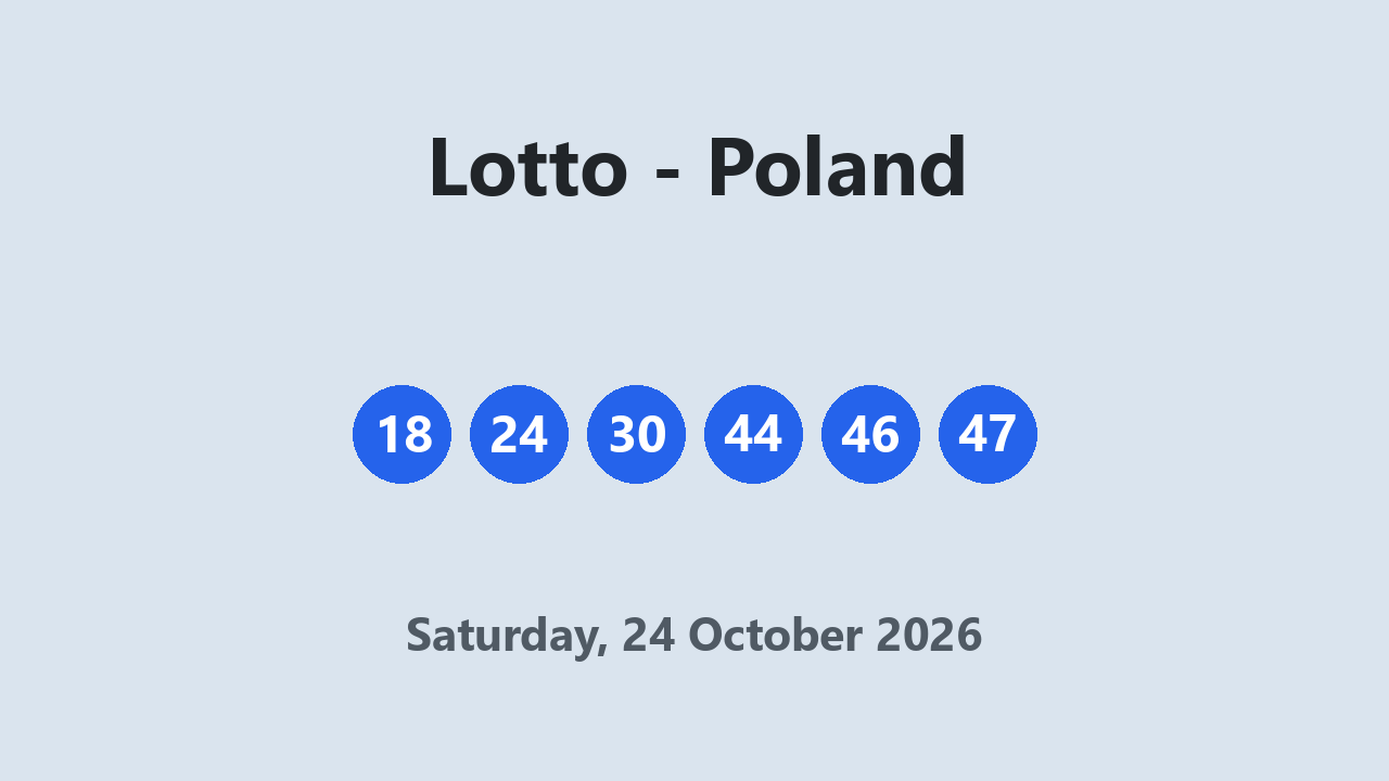 Lotto results 24 October 2026