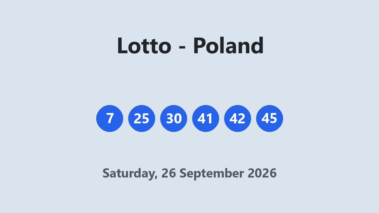 Lotto results 26 September 2026