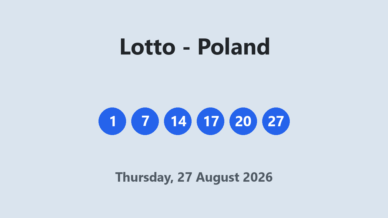 Lotto results 27 August 2026