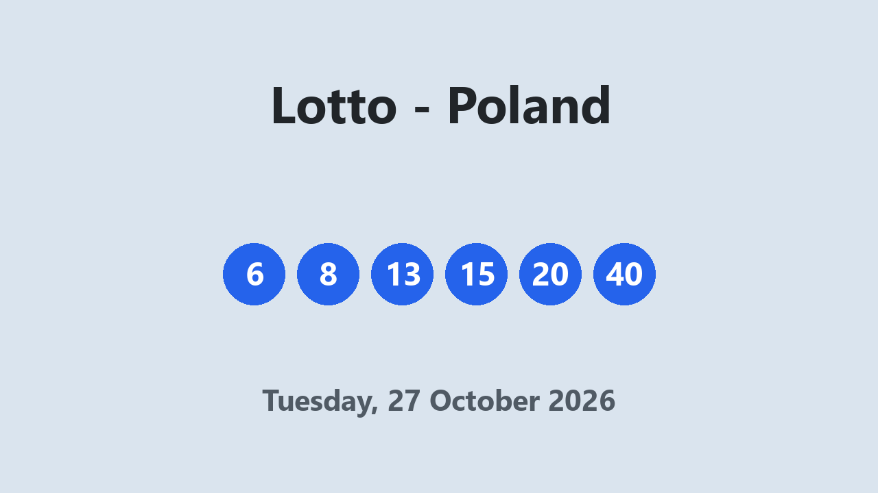 Lotto results 27 October 2026