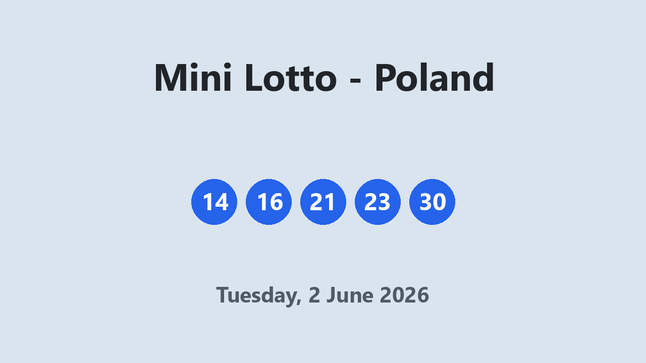 Mini Lotto results 2 June 2026