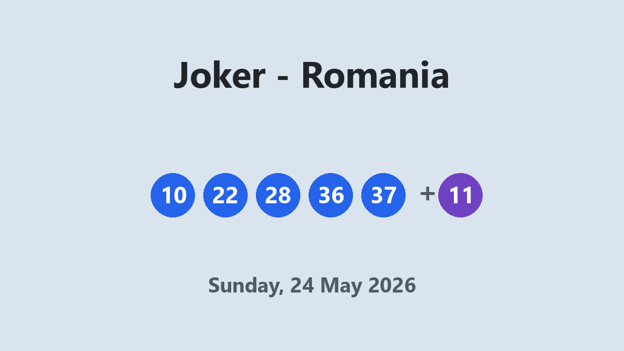 Joker results 24 May 2026