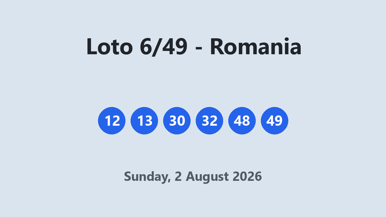Loto 6/49 results 2 August 2026
