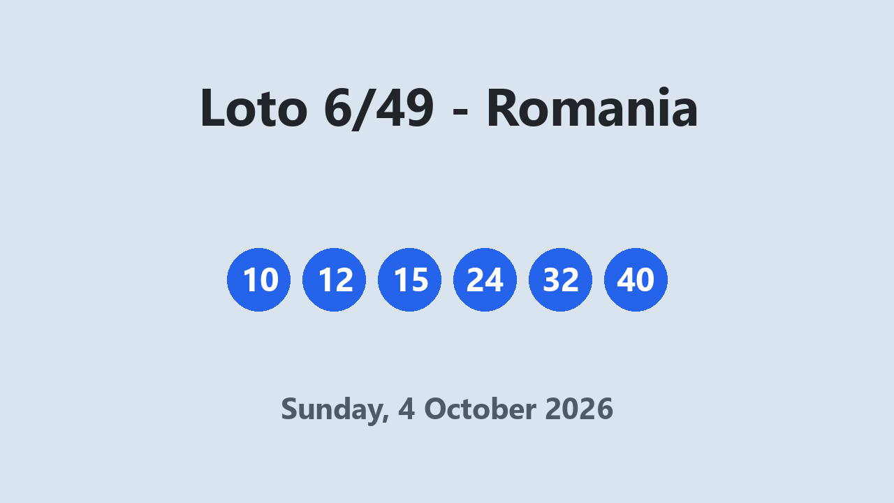 Loto 6/49 results 4 October 2026