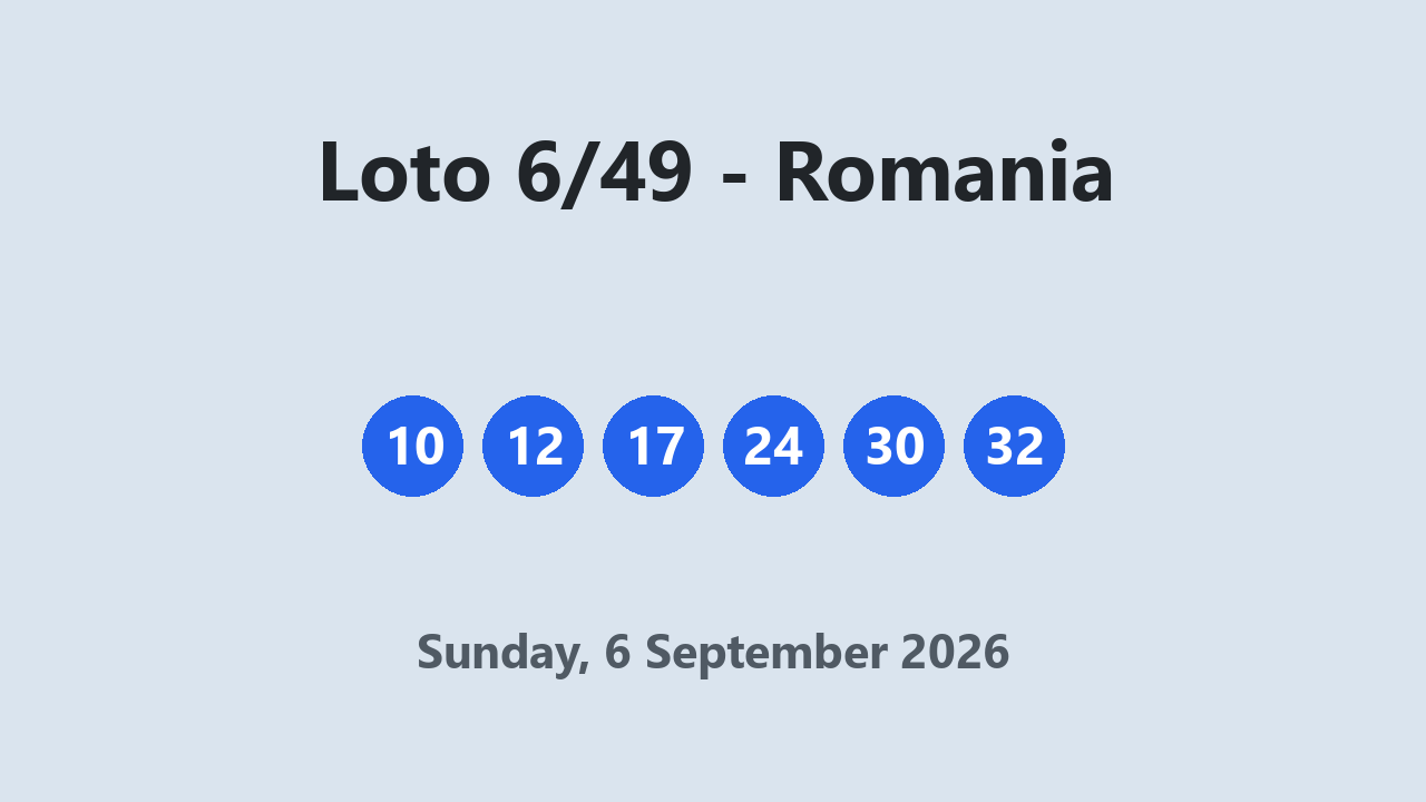 Loto 6/49 results 6 September 2026