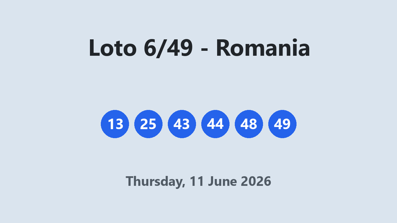 Loto 6/49 results 11 June 2026