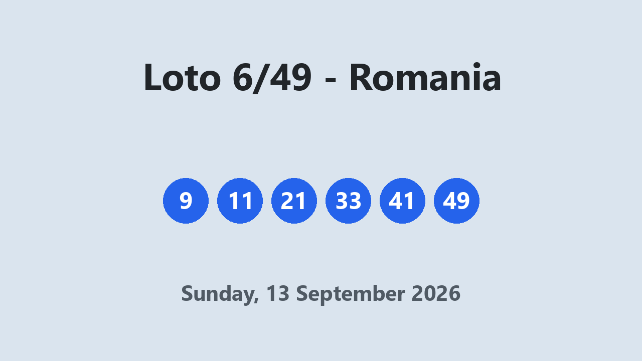 Loto 6/49 results 13 September 2026