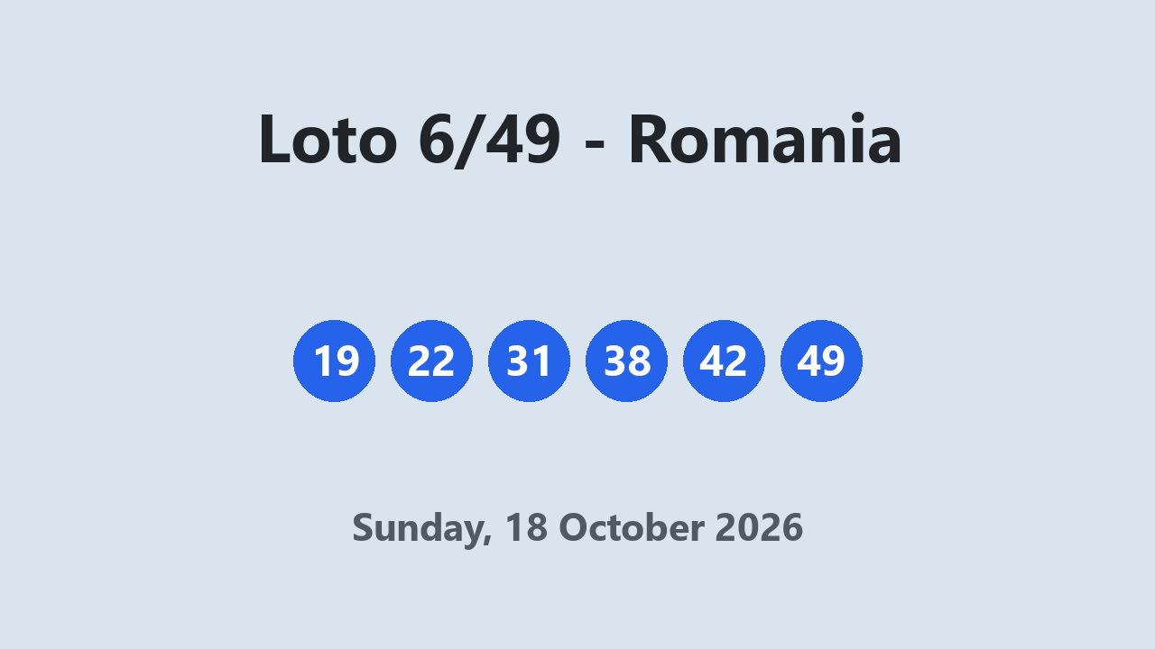 Loto 6/49 results 18 October 2026