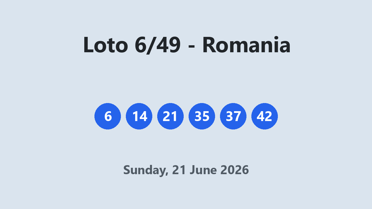 Loto 6/49 results 21 June 2026